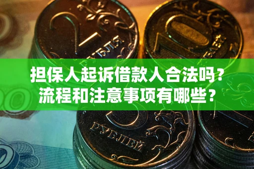 武汉担保人起诉借款人合法吗？流程和注意事项有哪些？