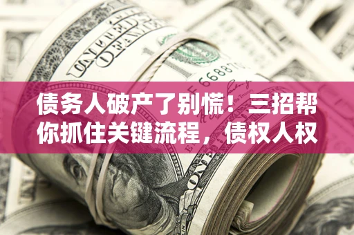 武汉债务人破产了别慌！三招帮你抓住关键流程，债权人权益不再缩水