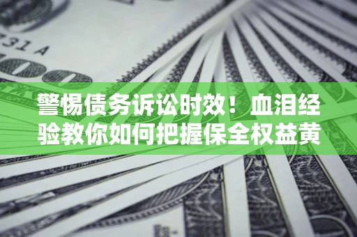 武汉警惕债务诉讼时效！血泪经验教你如何把握保全权益黄金期