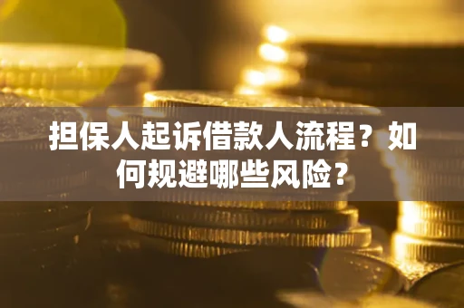 武汉担保人起诉借款人流程？如何规避哪些风险？