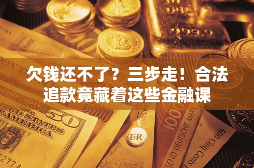 武汉欠钱还不了？三步走！合法追款竟藏着这些金融课